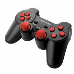 Esperanza EGG106R accessoire de jeux vidéo Noir, Rouge USB 2.0 Manette de jeu Analogique/Numérique PC, Playstation 2, Playstation 3