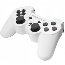 Esperanza EGG107W accessoire de jeux vidéo Noir, Blanc USB 2.0 Manette de jeu Analogique/Numérique PC, Playstation 3
