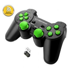 Esperanza EGG108G accessoire de jeux vidéo Noir, Vert USB 2.0 Manette de jeu Analogique/Numérique PC, Playstation 3