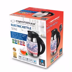 Esperanza EKK026 bouilloire 1,7 L 2200 W Noir, Transparent - Vue supplémentaire 5