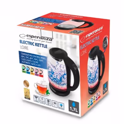 Esperanza EKK027 bouilloire 1,7 L 2200 W Noir, Transparent - Vue supplémentaire 6