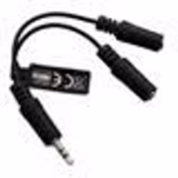 Splitter Y câble mini-jack Mâle / mini-jack x 2 Femelles stéréo jack 35 mm 0.15M Noir - 5901299951132