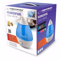 L'humidificateur Esperanza COOL VAPOR EHA005 bleu est un appareil fiable qui vous fournira un niveau d'humidité optimal dans  ...