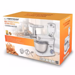 Esperanza EKM025 robot de cuisine 1000 W 5 L Acier inoxydable, Blanc - Vue supplémentaire 5