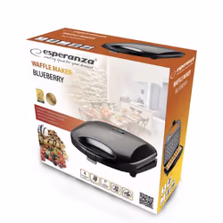 Esperanza EKT008 moule à gauffres 2 gauffre(s) 1000 W Noir