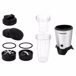Esperanza EKM028 blender Mélangeur de table 1000 W Noir, Acier inoxydable