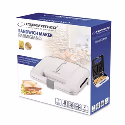 Esperanza EKT010W gaufrier et appareil à croque-monsieur 1000 W Blanc - Vue supplémentaire 4
