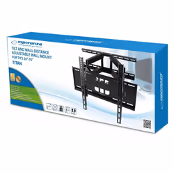 Le support mural pour téléviseur Esperanza TITAN ERW012 26-70" est la solution idéale pour fixer votre téléviseur au mur de v ...