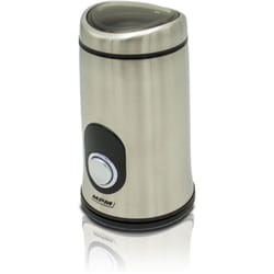 MPM - MMK-02M Moulin à Café Électrique, Graines et Noix, Double Lame Acier, Broyage 115 g/min 150W Argent