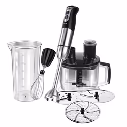 MPM MBL-11, Mélangeur par immersion, 1,75 L, 800 W, Noir, Acier inoxydable, Transparent