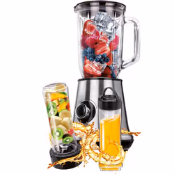 MPM MBL-15M, Mélangeur de table, 1 L, Fonction d'impulsion, Pileur de glace, 450 W, Acier inoxydable