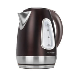 MPM MCZ-55 bouilloire 1,7 L 2100 W Marron, Argent