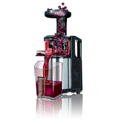 Extracteur de jus de fruits et légumes pressés à froid basse vitesse 60RPM MPM MSO-12M 150W Argent 13066