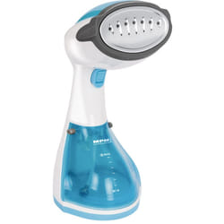 MPM MZP-01 Fer à vapeur Semelle en acier inoxydable 1200 W Bleu, Acier satin, Transparent, Blanc