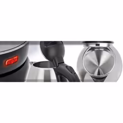 MPM MCZ-75M bouilloire 1,2 L 1600 W Noir, Acier inoxydable