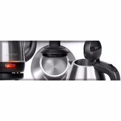 MPM MCZ-84M bouilloire 1 L 1600 W Noir, Acier inoxydable