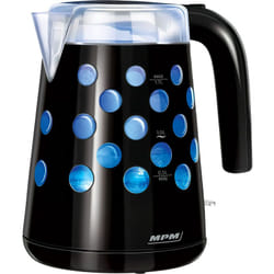 MPM - MCZ-86 Bouilloire électrique rétro-éclairée 1,7 l sans fil filtre anti-calcaire 2200W Noir