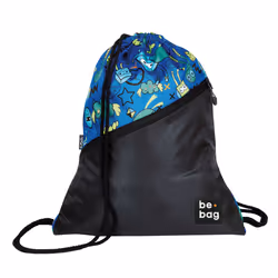 Herlitz be.bag be.daily sac à dos Sac à cordon Noir, Bleu Polyester