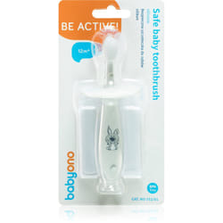 BabyOno Safe Baby Toothbrush Grey 12m+ 1 pcs
