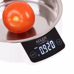 Adler AD 3166 escabeaux de cuisine Acier inoxydable, Blanc Comptoir Rond Balance de ménage électronique - Vue supplémentaire 4