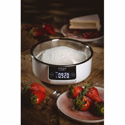 Adler AD 3166 escabeaux de cuisine Acier inoxydable, Blanc Comptoir Rond Balance de ménage électronique - Vue supplémentaire 7