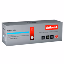 Activejet Cartouche toner ATH-531N (remplacement de HP 304A CC531A, Canon CRG-718C ; Supreme ; 3200 pages ; bleu), 3200 pages ...