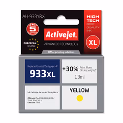 Activejet Encre AH-933YRX (remplacement HP 933XL CN056AE ; Premium ; 13 ml ; jaune), Encre à colorant, 14 ml, 1 pièce(s), Paq ...