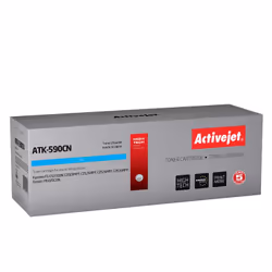 Activejet Cartouche de toner ATK-590BN (Kyocera remplacement TK-590BK ; Suprême ; 7000 pages ; noir), 5000 pages, Cyan, 1 piè ...