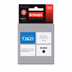Activejet Encre AE-2621N (remplacement Epson 26 T2621; Suprême; 22 ml; noir), Rendement élevé (XL), Encre à pigments, 22 ml,  ...