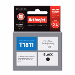 Activejet Encre AE-1811N (remplacement Epson 18XL T1811; Suprême; 18 ml; noir), Rendement élevé (XL), Encre à pigments, 18 ml ...