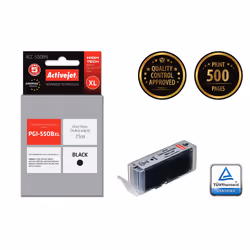 Activejet Encre ACC-550BN (remplacement de Canon PGI-550BK ; Supreme ; 25 ml ; noir), Rendement élevé (XL), Encre à pigments, ...