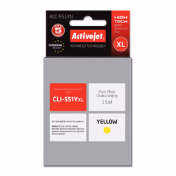 Activejet Encre ACC-551YN (remplacement Canon CLI-551Y ; Suprême ; 15 ml ; jaune)