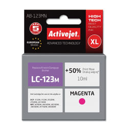 Activejet Encre AB-123MN (remplacement Brother LC123M/121M ; Supreme ; 10 ml ; rouge)