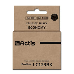 Actis Encre KB-123Bk (remplacement de Brother LC123BK/LC121BK ; Standard ; 15 ml ; noir)