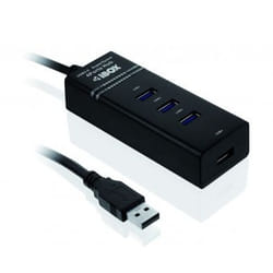 iBox IUH3FB hub & concentrateur 5000 Mbit/s Noir