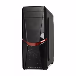 iBox ORCUS X14, Midi Tower, PC, Noir, ATX, ITX, Rouge, Bas