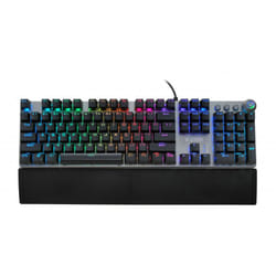 iBox AURORA K-4 clavier USB QWERTY Noir, Argent