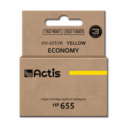 Actis KH-655YR encre (remplacement HP 655 CZ112AE ; Standard ; 12 ml ; jaune), Rendement standard, Encre à colorant, 12 ml, 1 ...