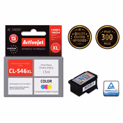 Activejet Encre AC-546RX (remplacement Canon CL-546XL ; Premium ; 15 ml ; couleur), Rendement élevé (XL), Encre à colorant, 1 ...