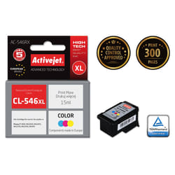 Activejet Encre AC-546RX (remplacement Canon CL-546XL ; Premium ; 15 ml ; couleur)