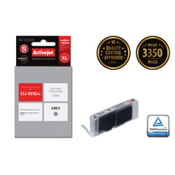 Activejet Encre ACC-551GN (remplacement Canon CLI-551G ; Suprême ; 15 ml ; gris)