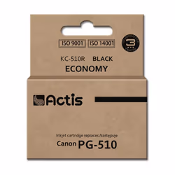Actis Encre KC-510R (remplacement du Canon PG-510 ; Standard ; 12 ml ; noir), Rendement standard, Encre à pigments, 12 ml, 1 ...