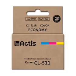 Actis Encre KC-511R (remplacement de la Canon CL-511 ; standard ; 12 ml ; couleur), Rendement standard, Encre à colorant, 12  ...