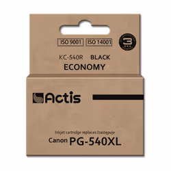 Actis Encre KC-540R (remplacement de Canon PG-540XL ; Standard ; 22 ml ; noir), Rendement standard, Encre à pigments, 22 ml,  ...