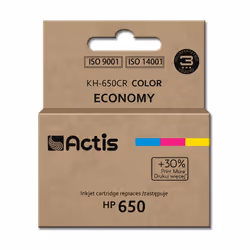 Actis KH-650CR encre (remplacement HP 650 CZ102AE ; Standard ; 9 ml ; couleur), Rendement standard, Encre à colorant, 18 ml, ...