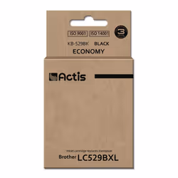 Actis KB-529Bk encre (remplacement Brother LC529BK ; Standard ; 58 ml ; noir), Rendement standard, Encre à pigments, 58 ml, 1 ...