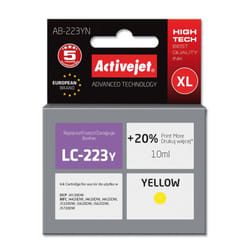Activejet Encre AB-223YN (remplacement Brother LC223Y ; Suprême ; 10 ml ; jaune)