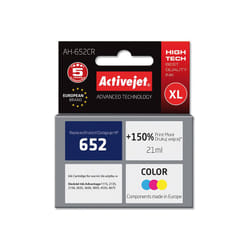 Activejet Encre AH-652CR (remplacement HP 652 F6V24AE ; Premium ; 21 ml ; couleur)