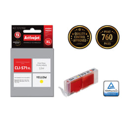 Activejet ACC-571YNX (Canon CLI-571Y XL remplacement ; Suprême ; 12 ml ; jaune)
