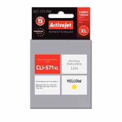 Activejet ACC-571YNX (Canon CLI-571Y XL remplacement ; Suprême ; 12 ml ; jaune)